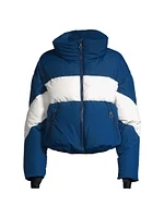 Aosta Striped Down Puffer Jacket