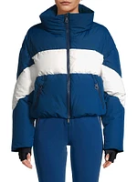 Aosta Striped Down Puffer Jacket