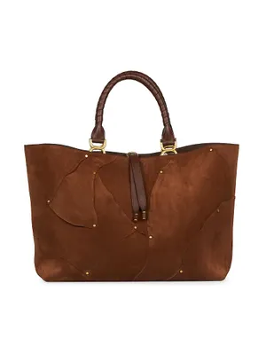 Marcie Suede & Leather Tote