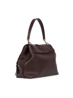 Large Penelope Leather Shoulder Bag