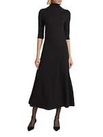 Turtleneck Knit Midi-Dress