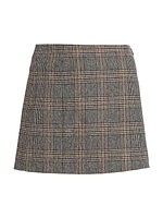 Cora Plaid Buckle Miniskirt