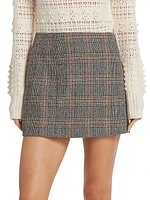 Cora Plaid Buckle Miniskirt