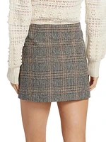 Cora Plaid Buckle Miniskirt