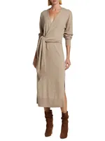 Skyla Knit Wrap Midi-Dress