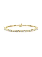 14K Yellow Gold & 2 TCW Natural Diamond Tennis Bracelet