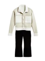 Little Girl's & Knit Corduroy Flare Pants