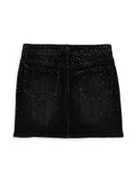 Little Girl's & Girl's Lisa Ombré Stud Denim Mini Skirt