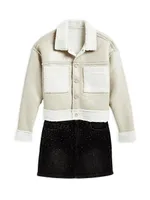 Little Girl's & Girl's Lisa Ombré Stud Denim Mini Skirt