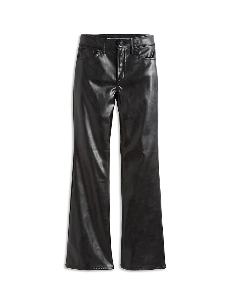 Girl's Faux Leather Flare Pants