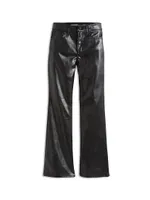 Girl's Faux Leather Flare Pants