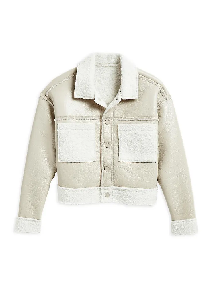 Little Girl's & Reversible Sherpa Trucker Jacket