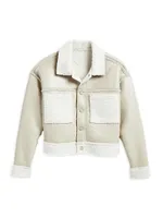 Little Girl's & Reversible Sherpa Trucker Jacket