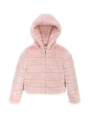 Little Girl's & Sherpa Zip-Up Jacket