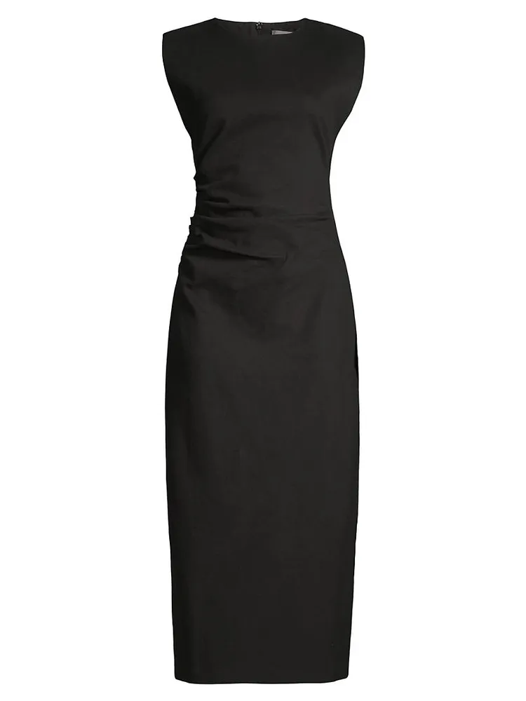 Iman Sleeveless Cotton-Blend Midi-Dress