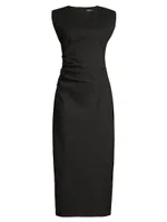 Iman Sleeveless Cotton-Blend Midi-Dress