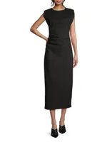 Iman Sleeveless Cotton-Blend Midi-Dress