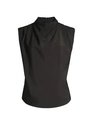 Allegra Sleeveless Draped Blouse