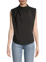 Allegra Sleeveless Draped Blouse