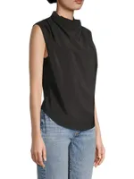 Allegra Sleeveless Draped Blouse