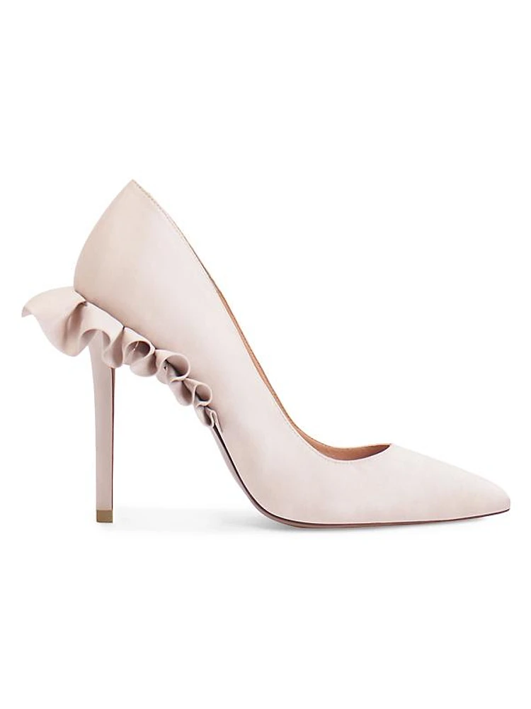 105MM Ruched Satin Pumps