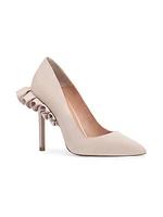 105MM Ruched Satin Pumps