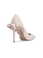 105MM Ruched Satin Pumps