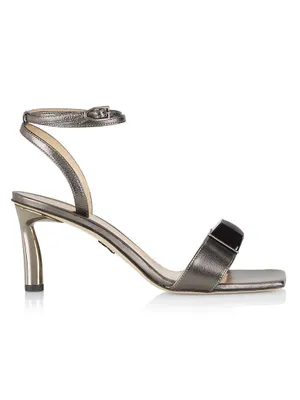 75MM Metallic Leather Strappy Sandals