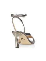 75MM Metallic Leather Strappy Sandals