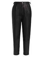 Hazel Buckled Leather Pants
