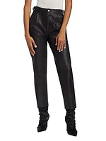 Hazel Buckled Leather Pants