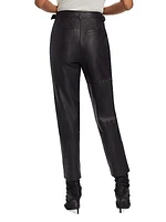 Hazel Buckled Leather Pants