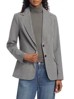 Serena Pin-Striped Tailored Blazer