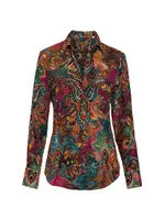 Gabriela Paisley Silk-Blend Shirt