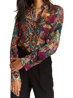 Gabriela Paisley Silk-Blend Shirt