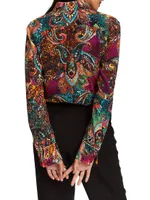 Gabriela Paisley Silk-Blend Shirt