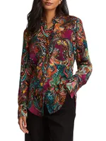 Gabriela Paisley Silk-Blend Shirt