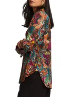 Gabriela Paisley Silk-Blend Shirt