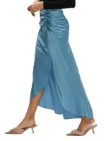 Tatum Silk-Blend Maxi Skirt