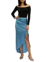 Tatum Silk-Blend Maxi Skirt