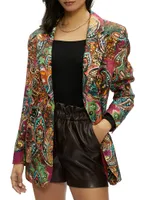 Dylan Silk-Blend Paisley Blazer