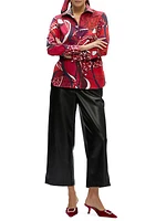 Priscilla Sateen Geometric Shirt