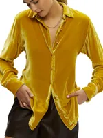 Carrie Velvet Buttoned Shirt