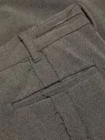 Raw-Edge Pleated Pants
