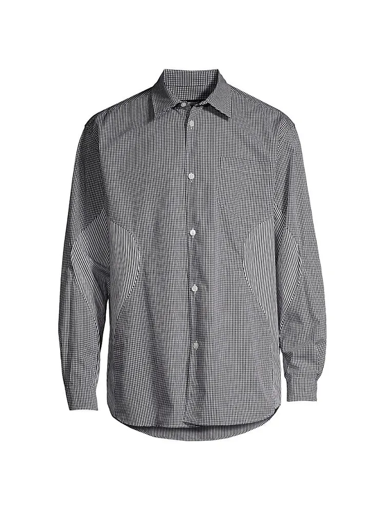 Checked Button-Front Shirt