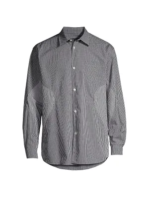 Checked Button-Front Shirt