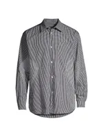 Checked Button-Front Shirt