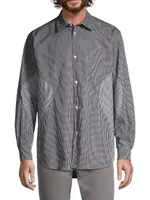 Checked Button-Front Shirt