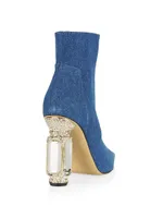 Warner Bros X Nalebe Aurum 100MM Denim Sculptural Ankle Boots