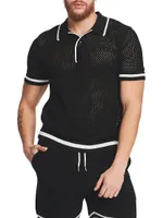 Zane Crochet Polo T-Shirt